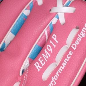 Rawlings Pink and Blue Kids Baseball Glove